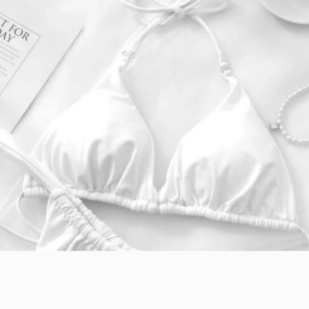 White triangle bikini